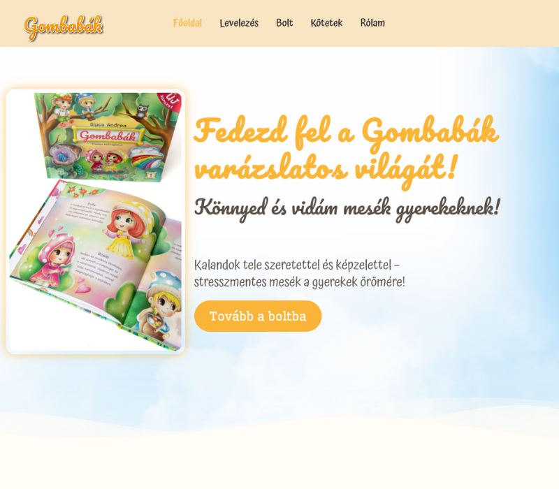 Gombabák weboldal