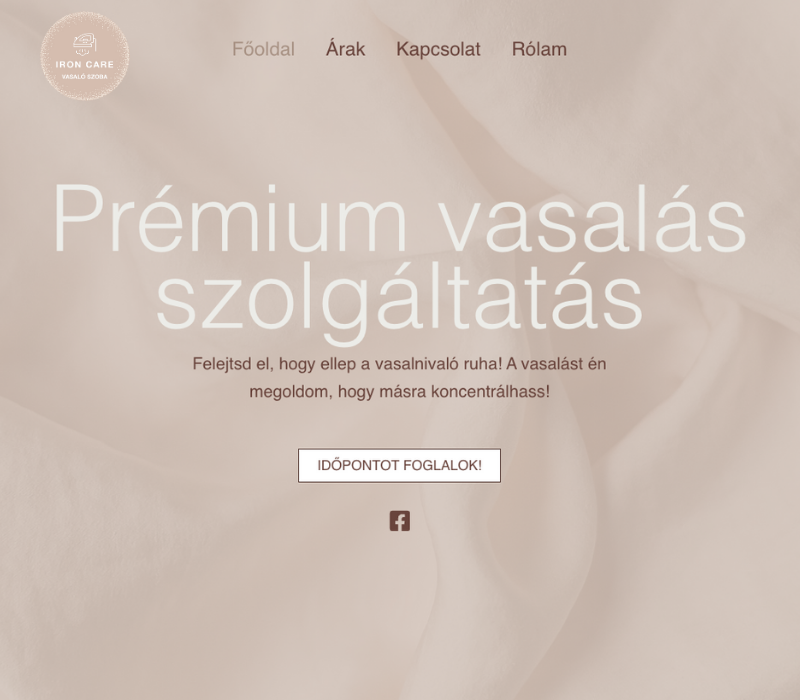 Vasalószoba weboldal