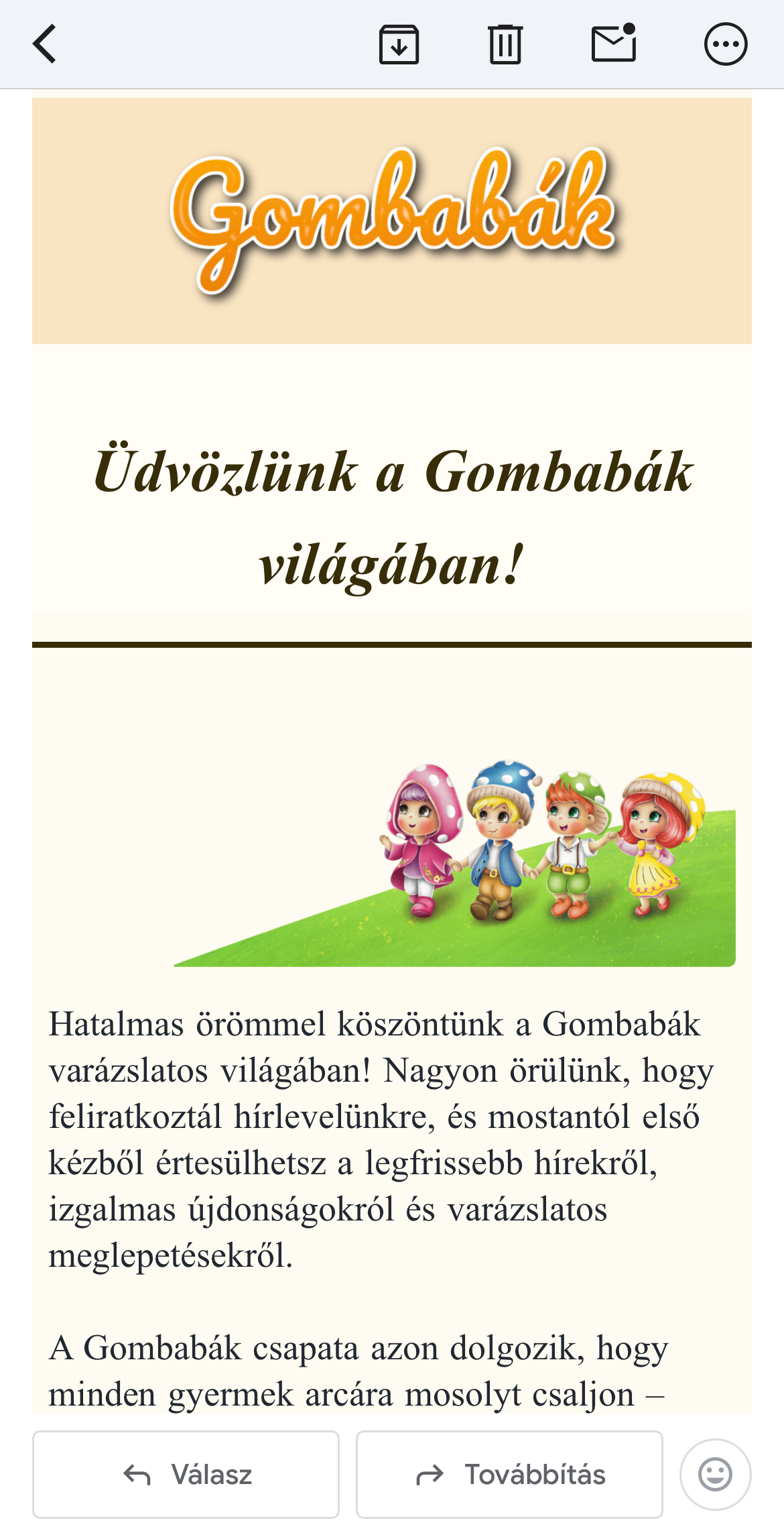 Egy reszponzív e-mail design példája, amely asztali és mobil nézetben is jól olvasható.